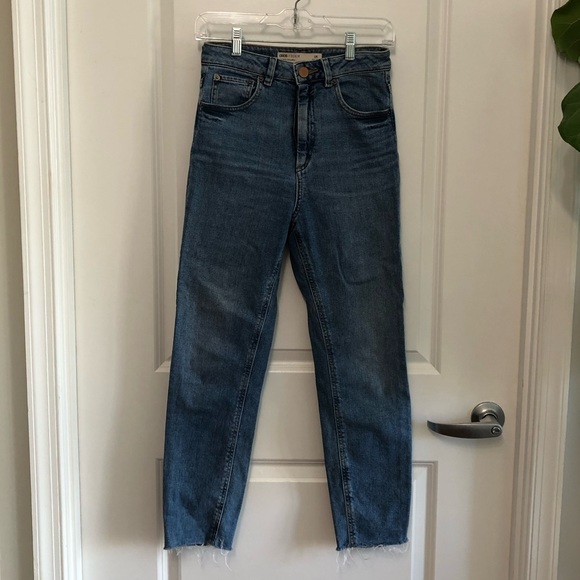 ASOS high rise farleigh jeans with raw hem - Picture 5 of 6